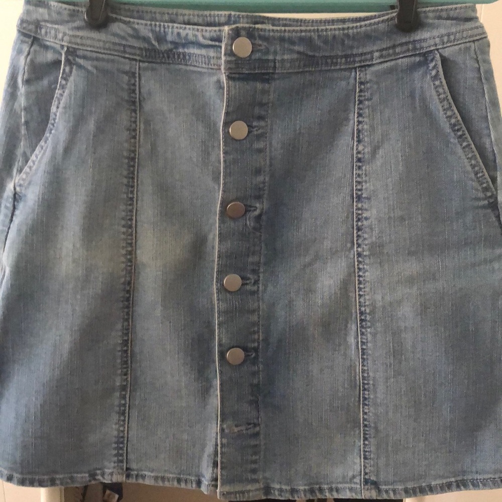 Mini denim skirt